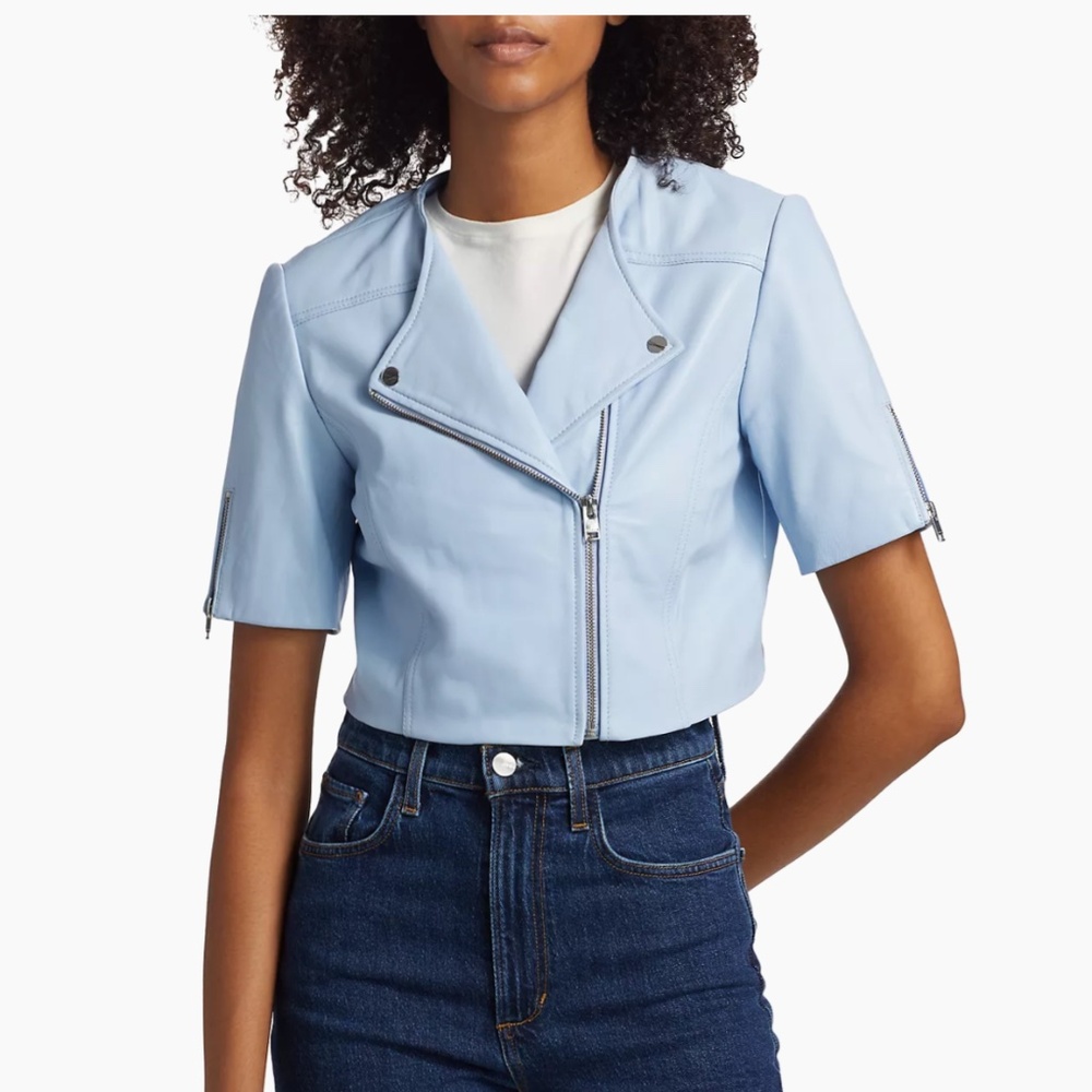 Lamarque Kirsi Cropped Leather Jacket